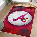 mlb atlanta braves area rug non slip baseball carpet home decor gift idea for fans living room ab182