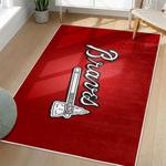 mlb atlanta braves area rug non slip baseball carpet home decor gift idea for fans living room ab185