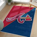 mlb atlanta braves area rug non slip baseball carpet home decor gift idea for fans living room ab19