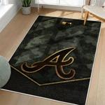 mlb atlanta braves area rug non slip baseball carpet home decor gift idea for fans living room ab28