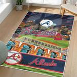 mlb atlanta braves area rug non slip baseball carpet home decor gift idea for fans living room ab29