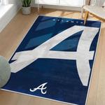 mlb atlanta braves area rug non slip baseball carpet home decor gift idea for fans living room ab32