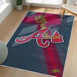mlb atlanta braves area rug non slip baseball carpet home decor gift idea for fans living room ab33