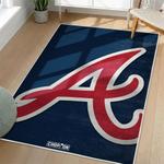 mlb atlanta braves area rug non slip baseball carpet home decor gift idea for fans living room ab34