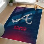 mlb atlanta braves area rug non slip baseball carpet home decor gift idea for fans living room ab38