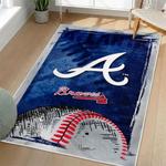 mlb atlanta braves area rug non slip baseball carpet home decor gift idea for fans living room ab40
