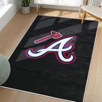 mlb atlanta braves area rug non slip baseball carpet home decor gift idea for fans living room ab41