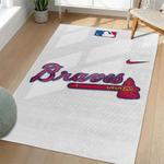 mlb atlanta braves area rug non slip baseball carpet home decor gift idea for fans living room ab44
