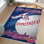 mlb atlanta braves area rug non slip baseball carpet home decor gift idea for fans living room ab45