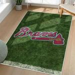 mlb atlanta braves area rug non slip baseball carpet home decor gift idea for fans living room ab54