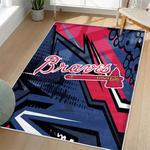 mlb atlanta braves area rug non slip baseball carpet home decor gift idea for fans living room ab59