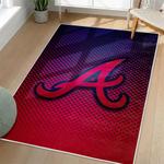 mlb atlanta braves area rug non slip baseball carpet home decor gift idea for fans living room ab7