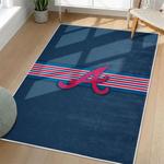 mlb atlanta braves area rug non slip baseball carpet home decor gift idea for fans living room ab72