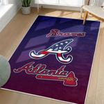 mlb atlanta braves area rug non slip baseball carpet home decor gift idea for fans living room ab75