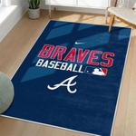 mlb atlanta braves area rug non slip baseball carpet home decor gift idea for fans living room ab78