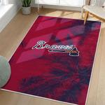 mlb atlanta braves area rug non slip baseball carpet home decor gift idea for fans living room ab79