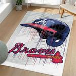 mlb atlanta braves area rug non slip baseball carpet home decor gift idea for fans living room ab81