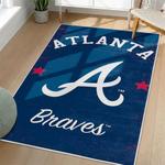 mlb atlanta braves area rug non slip baseball carpet home decor gift idea for fans living room ab82