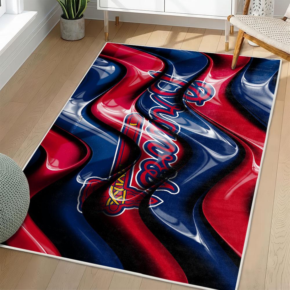 MLB Atlanta Braves Area Rug Non-Slip Baseball Carpet Home Decor Gift Idea For Fans AB84 mlb atlanta braves area rug non slip baseball carpet home decor gift idea for fans living room ab84