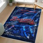 mlb atlanta braves area rug non slip baseball carpet home decor gift idea for fans living room ab86