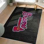 mlb atlanta braves area rug non slip baseball carpet home decor gift idea for fans living room ab92
