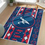 mlb atlanta braves area rug non slip baseball carpet home decor gift idea for fans living room ab98