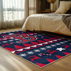 mlb boston red sox baseball team logo sport carpet area rug home decor gift bedroom brs100