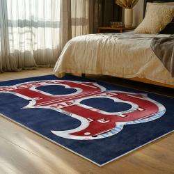 mlb boston red sox baseball team logo sport carpet area rug home decor gift bedroom brs107