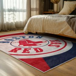 mlb boston red sox baseball team logo sport carpet area rug home decor gift bedroom brs111