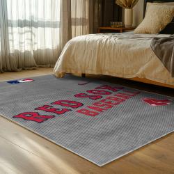 mlb boston red sox baseball team logo sport carpet area rug home decor gift bedroom brs115