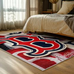 mlb boston red sox baseball team logo sport carpet area rug home decor gift bedroom brs121