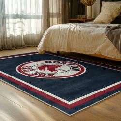 mlb boston red sox baseball team logo sport carpet area rug home decor gift bedroom brs124