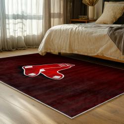 mlb boston red sox baseball team logo sport carpet area rug home decor gift bedroom brs130