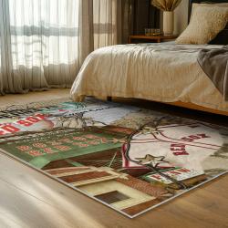 mlb boston red sox baseball team logo sport carpet area rug home decor gift bedroom brs135