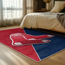 mlb boston red sox baseball team logo sport carpet area rug home decor gift bedroom brs140