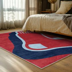 mlb boston red sox baseball team logo sport carpet area rug home decor gift bedroom brs148