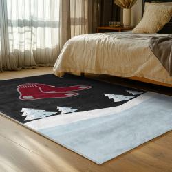 mlb boston red sox baseball team logo sport carpet area rug home decor gift bedroom brs152