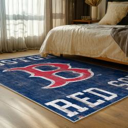 mlb boston red sox baseball team logo sport carpet area rug home decor gift bedroom brs153