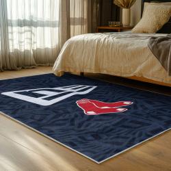 mlb boston red sox baseball team logo sport carpet area rug home decor gift bedroom brs160