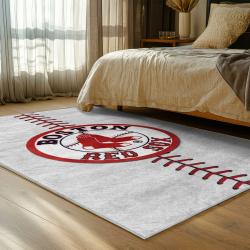 mlb boston red sox baseball team logo sport carpet area rug home decor gift bedroom brs161