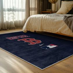 mlb boston red sox baseball team logo sport carpet area rug home decor gift bedroom brs162