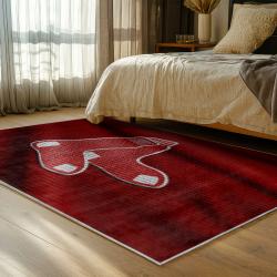 mlb boston red sox baseball team logo sport carpet area rug home decor gift bedroom brs163