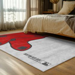 mlb boston red sox baseball team logo sport carpet area rug home decor gift bedroom brs165