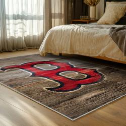 mlb boston red sox baseball team logo sport carpet area rug home decor gift bedroom brs166
