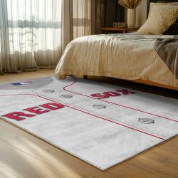 mlb boston red sox baseball team logo sport carpet area rug home decor gift bedroom brs178