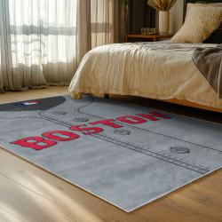 mlb boston red sox baseball team logo sport carpet area rug home decor gift bedroom brs179