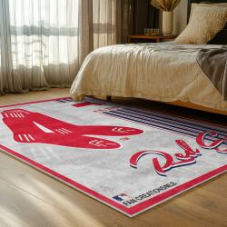 mlb boston red sox baseball team logo sport carpet area rug home decor gift bedroom brs183
