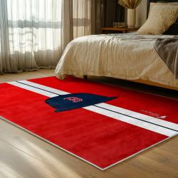 mlb boston red sox baseball team logo sport carpet area rug home decor gift bedroom brs189