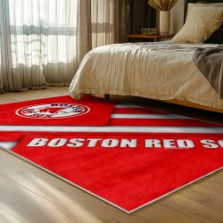 mlb boston red sox baseball team logo sport carpet area rug home decor gift bedroom brs191