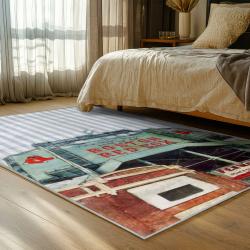 mlb boston red sox baseball team logo sport carpet area rug home decor gift bedroom brs192